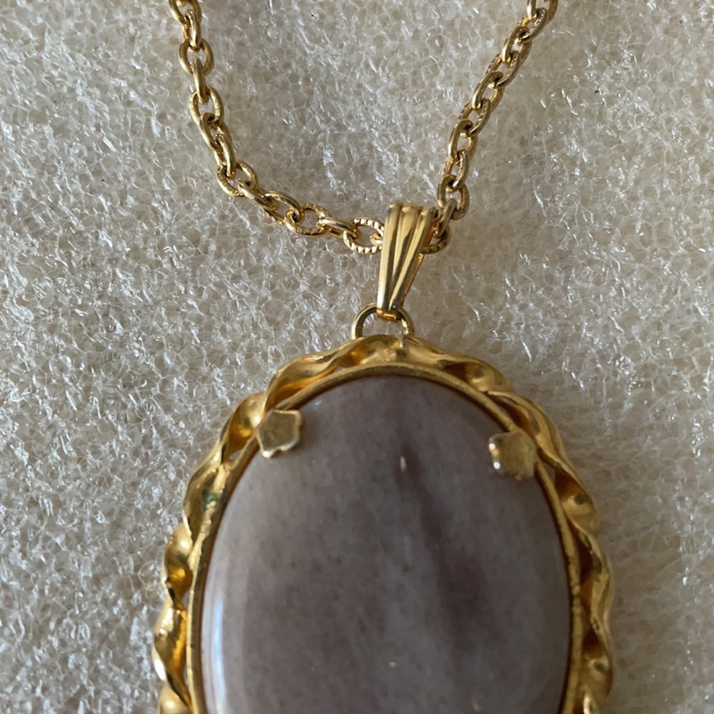 Vintage Art Deco wave jasper necklace - Picture 5 of 5